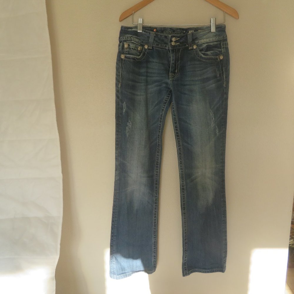 MISS‎ ME Distressed Boot Cut Jeans